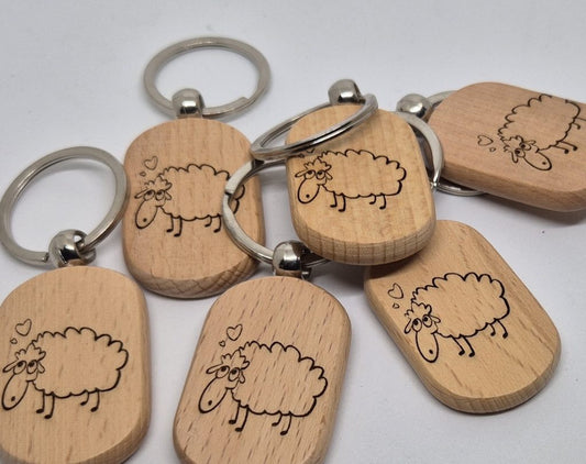 Porte-clés bois laser