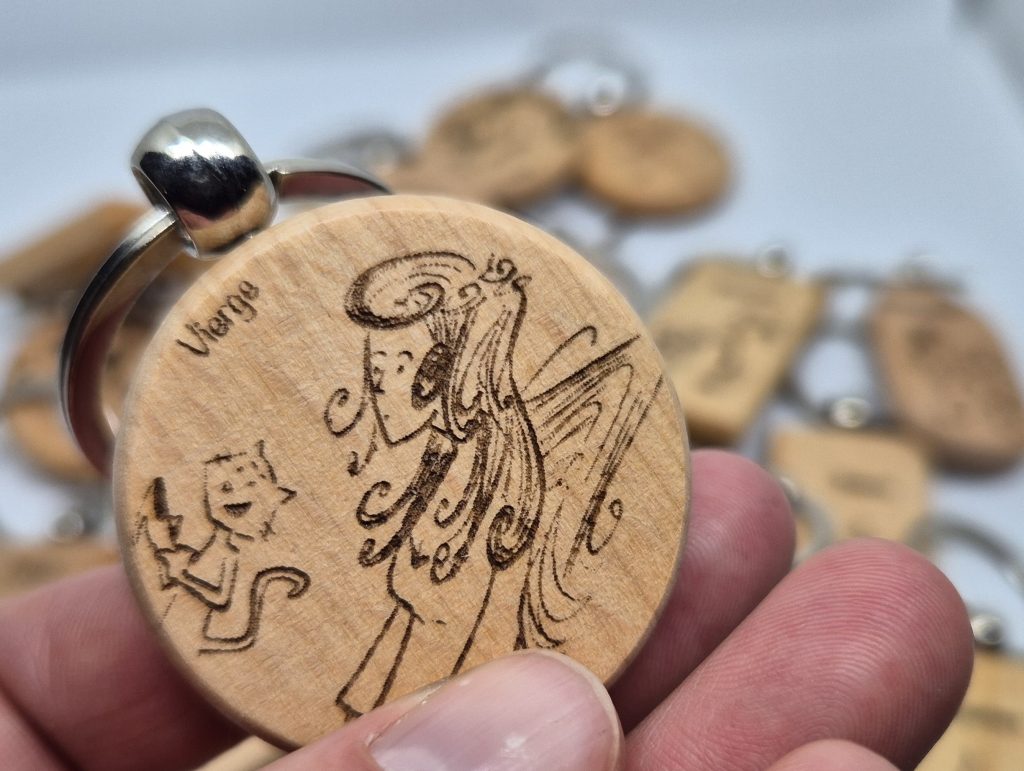 Porte-clés bois laser