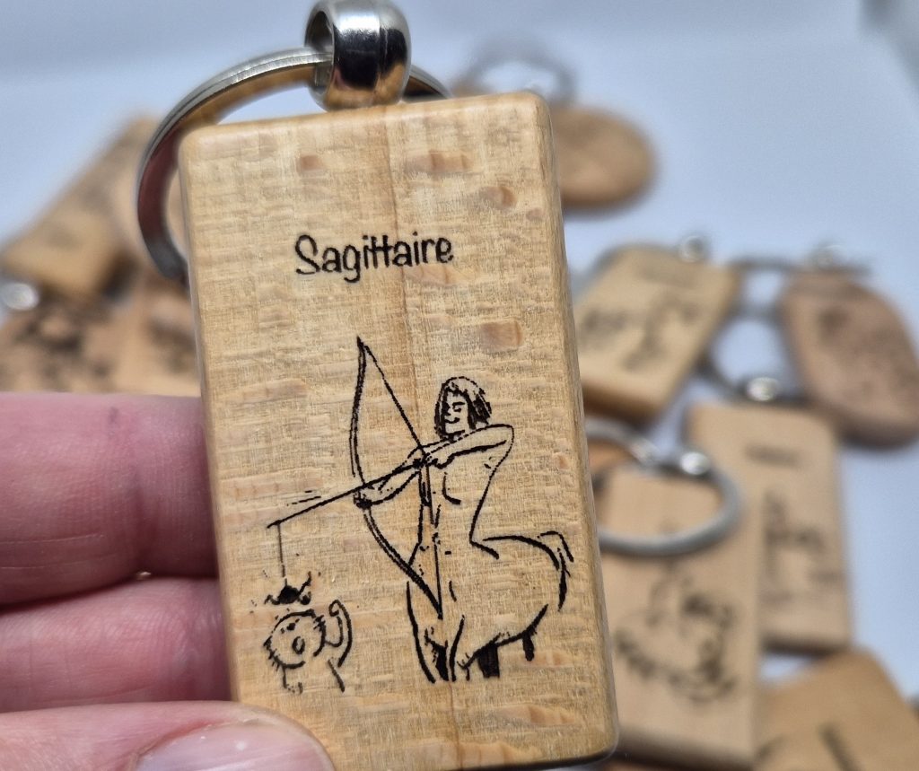 Porte-clés bois laser